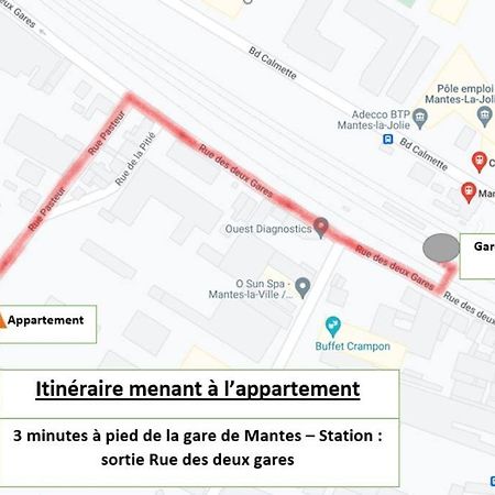 Appartement F2 De Haut Standing En Hypercentre Avec Jardin Prive A 270 M De La Gare De Mantes ! Dış mekan fotoğraf